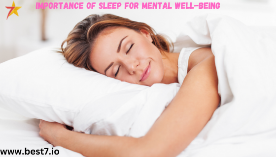 importance of sleep for mental well-being